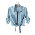 MELISSA™ – Elegant Denim Like 3/4 Sleve Top