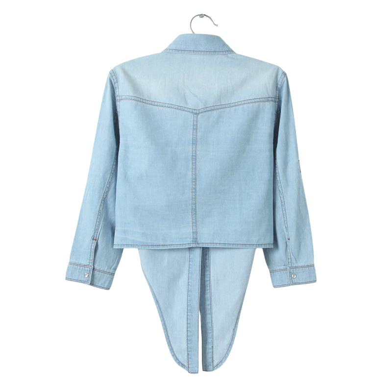MELISSA™ – Elegant Denim Like 3/4 Sleve Top