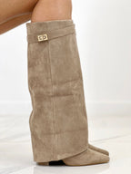 ARABELLA™ - Khaki Suede Boots