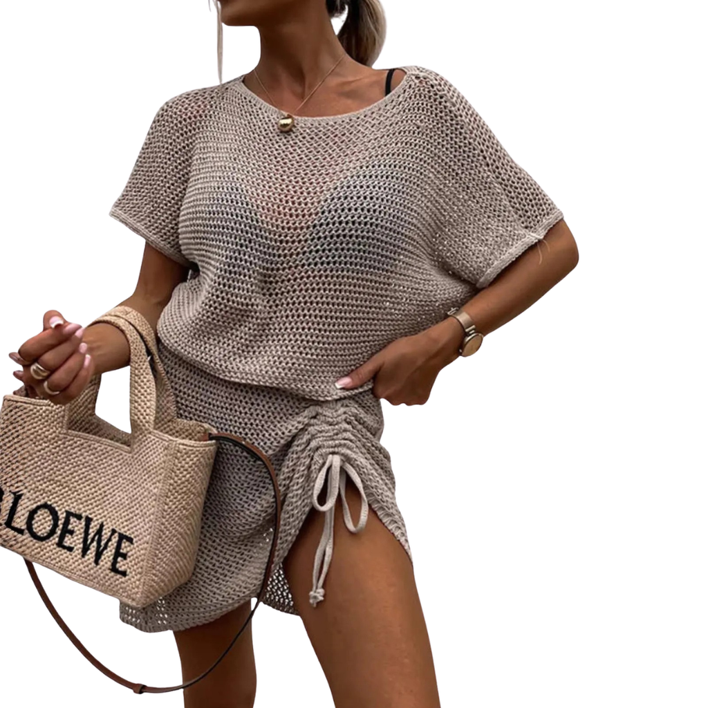 WREN™ – Cutout Round Neck Knit Top