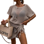 WREN™ – Cutout Round Neck Knit Top