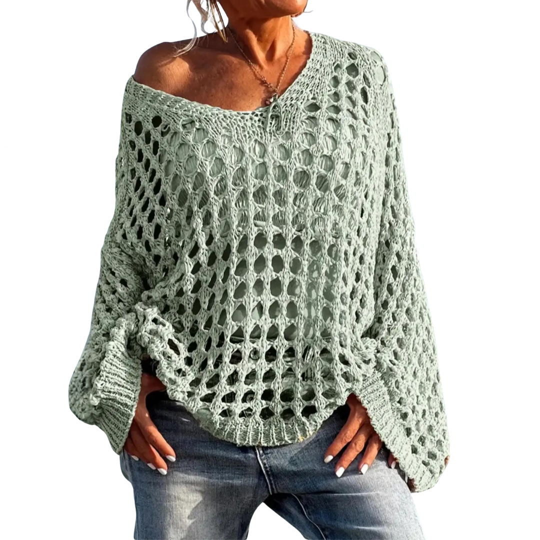 GRACIE™ – Relaxed Openwork Knit Sweater