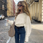 MAGDALENA™ - Chic One Shoulder Long Sleeve Sweater