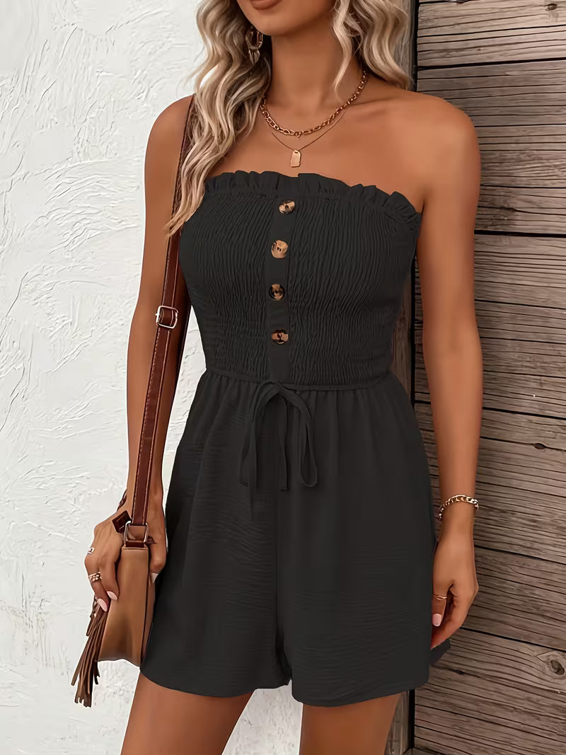 Jumpsuit romper with buttons