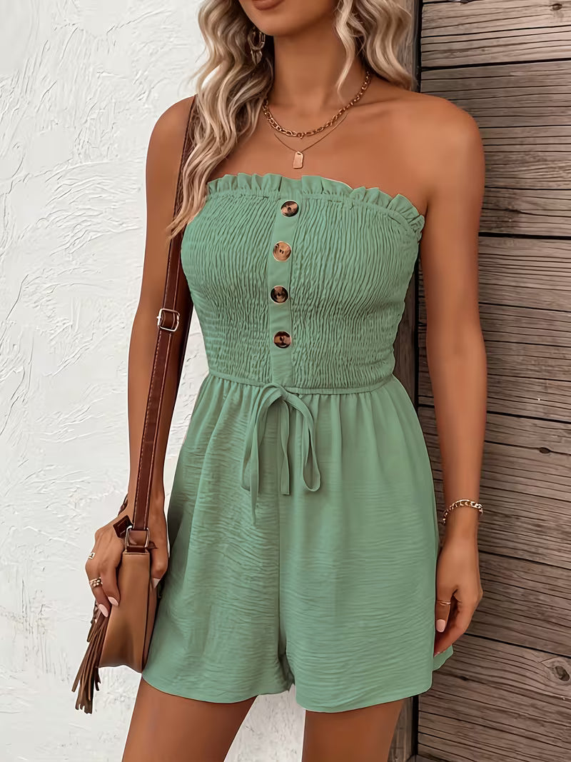 Jumpsuit romper with buttons
